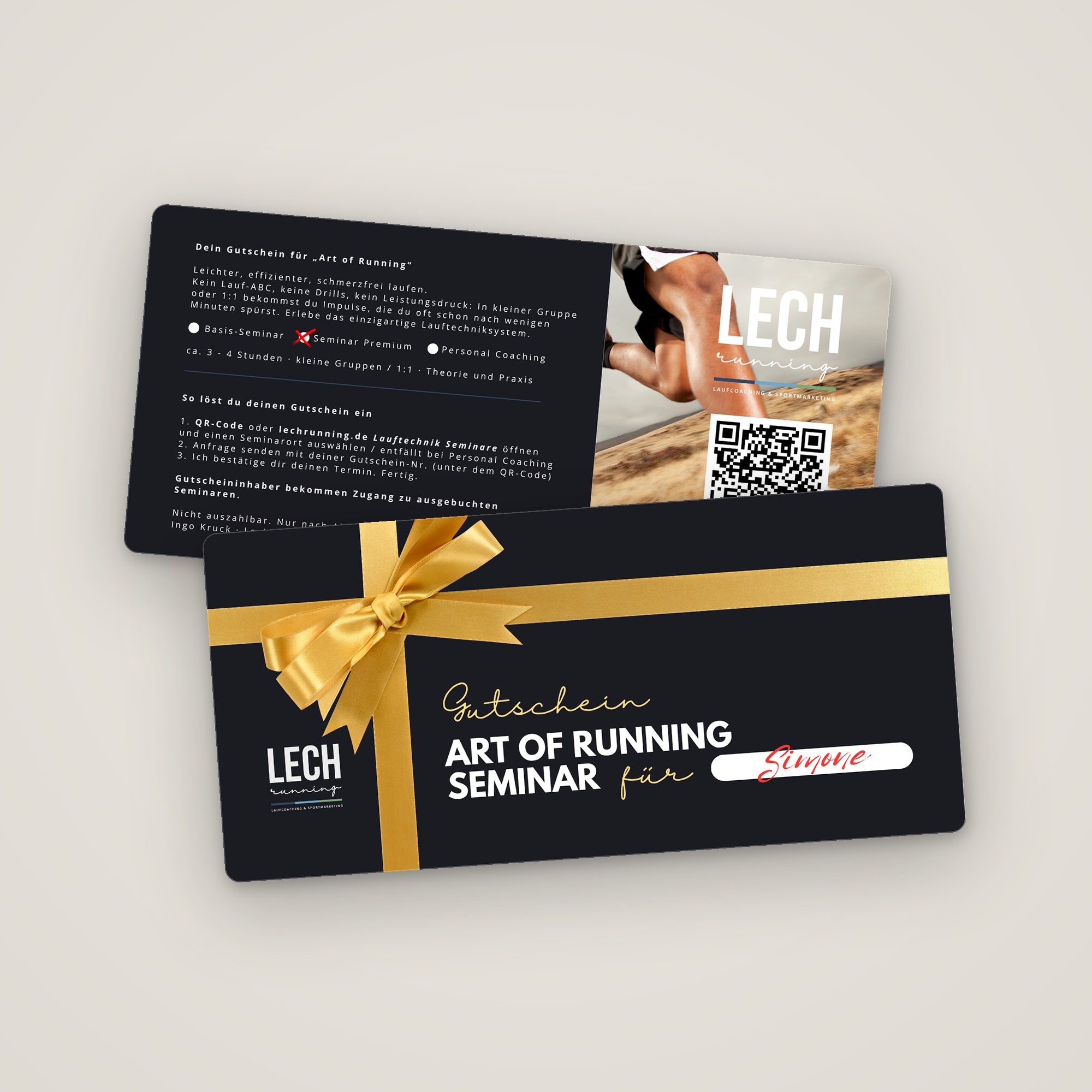 Art of Running - Laufkurs Gutschein als Geschenk für Läufer, Jogger und Trailrunner 1 Laufkurs Gutschein 'Art of Running'