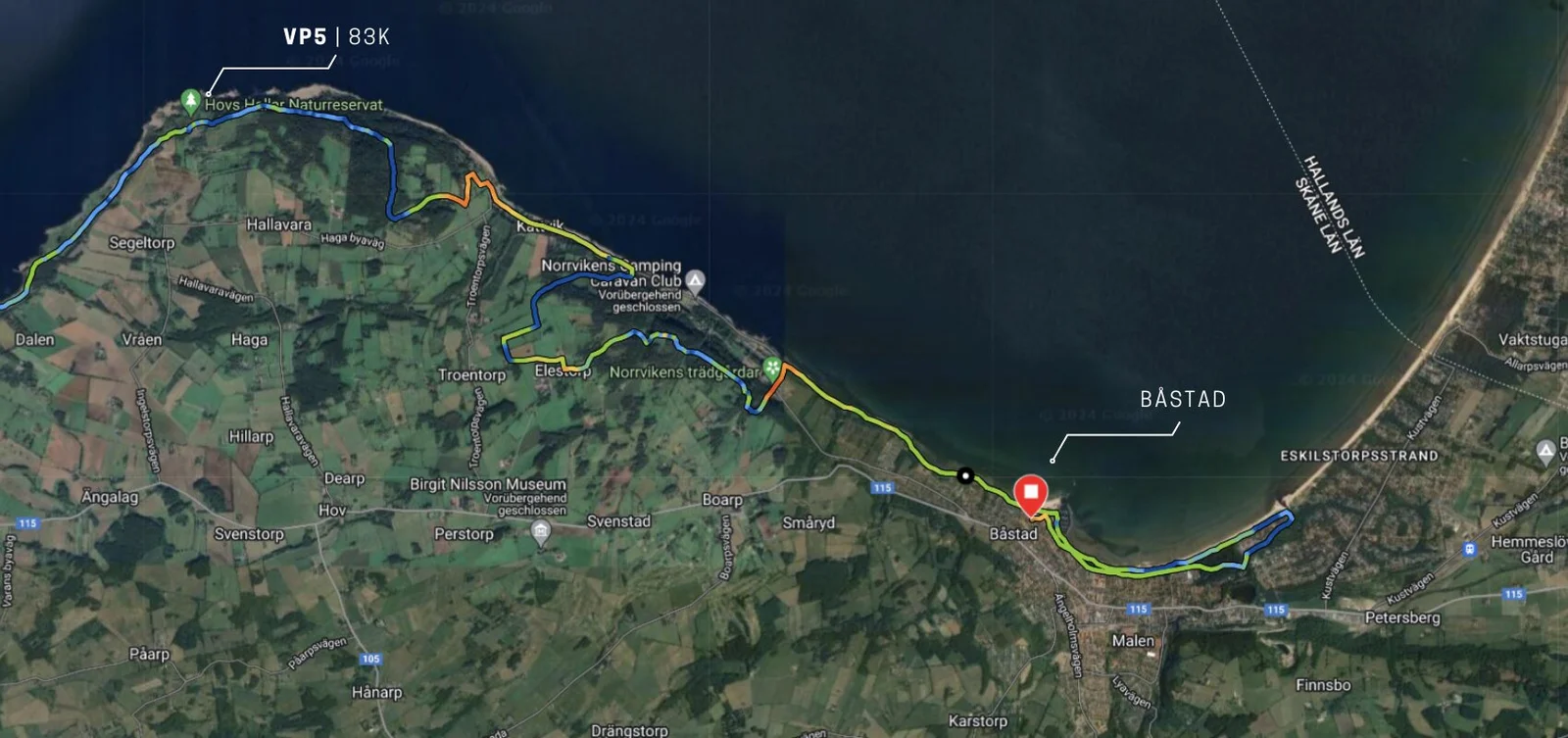 Die letzten 20 Kilometer bis nach Bastad
