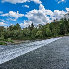 River Running an der Wertach - 141K von der Allgäuer Quelle bis zum Lech in Augsburg 14 wertach staustufe